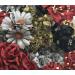 Mixed Sizes Red with Silver Gold Black Wedding Paper Flowers