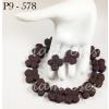  100 pieces of 25mm / 2.5 cm / 1" Mini Chocolate Brown Hydrangea Die Cut