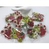 5 DIY Chistmas Mixed 4 Sizes Pack Round Roses (Each pack are not eaxactly the same)