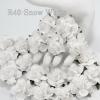 25 Large 2" or 5 cm - Snow White Tea Roses Paper Flowers