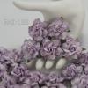 25 Large  2" or 5 cm - Solid Soft Purple Paper Tea Roses