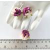 50 Half White Half Purple Carnation Flowers
