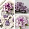 Mixed 4 Purple Paper Roses Flowers