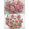 100 Size 3/4" or 2cm Mixed JUST Soft Pink - White with Pink center 