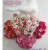 25 Puffy Roses (1-1/4 or3 cm) Mixed All Pink Flowers