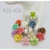 25 Puffy Roses (1-1/4or3cm) Mixed10 Pastel Colors Flowers