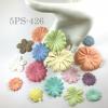 Mixed 5 Designs Pastel Tone Hydrangea Scrapbook Die Cut Paper Flowers (PS/70/700/20/23)