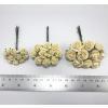  Mixed 3 Sizes Cream Open Roses Paper Flowers