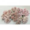 45 Mixed 8 Designs Paper Flowers Soft Pink Shade  