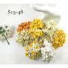 50 Mixed Yellow Small Spring Cottage Paper Flowers