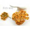 50 Solid Tangerine Small Spring Cottage Paper Flowers