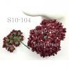 50 Burgundy Small Spring Cottage Paper Flowers