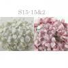 50 Mixed JUST  White - Soft Pink Small Spring Cottage Paper Flowers