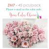 45 Mixed 4 Sizes flowers -Your Color Choices