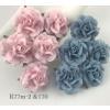 25 Medium 1.5" Mixed JUST Soft Pink and Blue Sweet Moon Rose