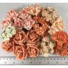 80 Mixed Fall Tone Craft paper flowers   