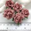 25 Small 1" Solid Dusty Pink Sweet Moon Roses 
