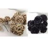 100 Mixed Just Taupe and Black paper flowers - SALE -