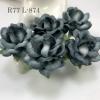 Black Edge Large Artificial Handmade Mulberry Paper Flowers Roses for crafts or wedding from Thailand