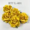Large 2" Solid Yellow Sweet Moon Large Sweet Moon Paper Roses for wedding and craft, supply by iamroses Thailand