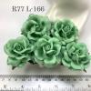 25 Large 2" Solid Mint Green Sweet Moon Roses