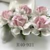 25 Large  2" or 5 cm - White - SOFT Pink Center Tea Roses