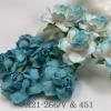 50 Medium 1.5" Mixed JUST Light Turquoise - Edge May Roses