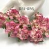 50 Medium May Roses (1-1/2"or3.75cm) Cream - Pink EDGE Flowers