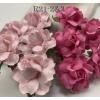 50 Medium May Roses (1-1/2"or3.75cm) Mixed Soft Pink - PINK Solid Colors