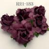 50 Small 1" Solid GRAPE Purple May Roses 