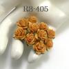 100 Size 5/8" or 1.5 cm Solid Tangerine Open Roses