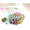 100 Size 5/8" or 1.5 cm Mixed White - 10 Colors Center 