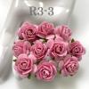 100  Size 3/4" or 2cm Solid Pink Open Roses