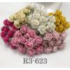 100 Size 3/4 or 2cm Mixed Mixed 5 Open Roses (2/3/4/147/15)