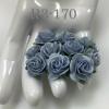 100 Size 3/4" or 2cm Solid Baby Blue Open Roses