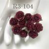 100 Size 3/4" or 2cm Burgundy Open Roses