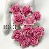 50 Size 1" or 2.5cm Solid Pink Open Roses