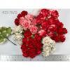 50 Puffy Roses (1-1/4or3cm) Mixed Red- White (12/12V/15/99V) 
