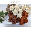 Large 2"or 5cm - Mixed Brown & Earthy Tea Roses