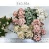 25 Large  2" or 5 cm - Mixed 4 Soft Pastel Tea Roses (15/122/153/167) 