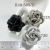 20 Romantica Roses (2 or 5cm) Mixed (Black /725/726)