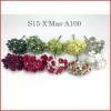 100 Mixed 10 Colors 1"(2.5cm) Cottage Paper Flower Christmas Craft 