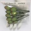 500 Small (1/2" or 1.25 cm) Green Roses Leave with STEM