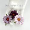 25 Daisy (1-3/4 or 4.5cm) Mixed 3 Purple Tone