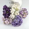 20 Medium Gardenia (1-3/4 or 4cm) Mixed Purple -WHITE (15/182/185/188/185V) 