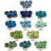  Mini Hydrangea Die Cut for Craft Green and Blue shade