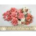 Coral Red Mulberry Paper Roses Thailand for Wedding 