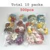 500 pcs - Size 5/8" or 1.5 cm Small All Mixed 10 packs (D1)