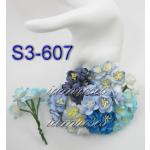 S3-607     50 Mixed Blue Color Cherry Blossoms 