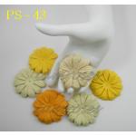 PS - 48     50 Mixed Yellow Big Puffy Daisy 